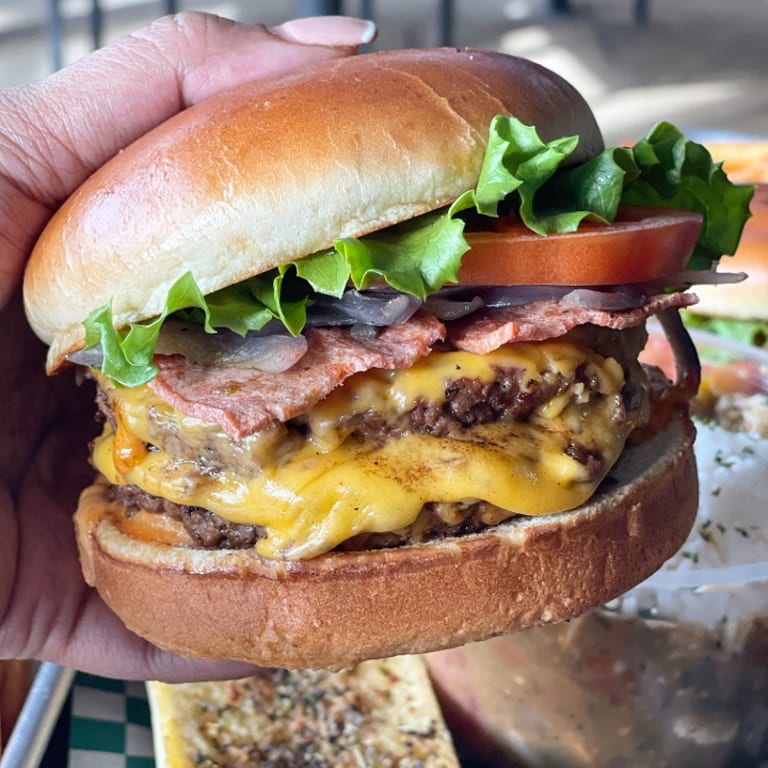 Indulge in Our Bacon Cheese Burger